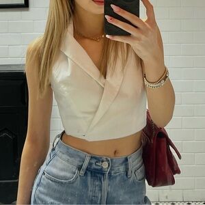 Zara white top